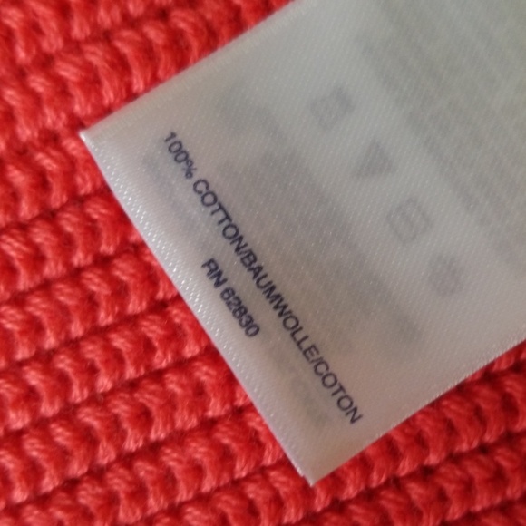 Lands' End Red Orange Cowl Neck Heavy Sweater - Picture 6 of 8